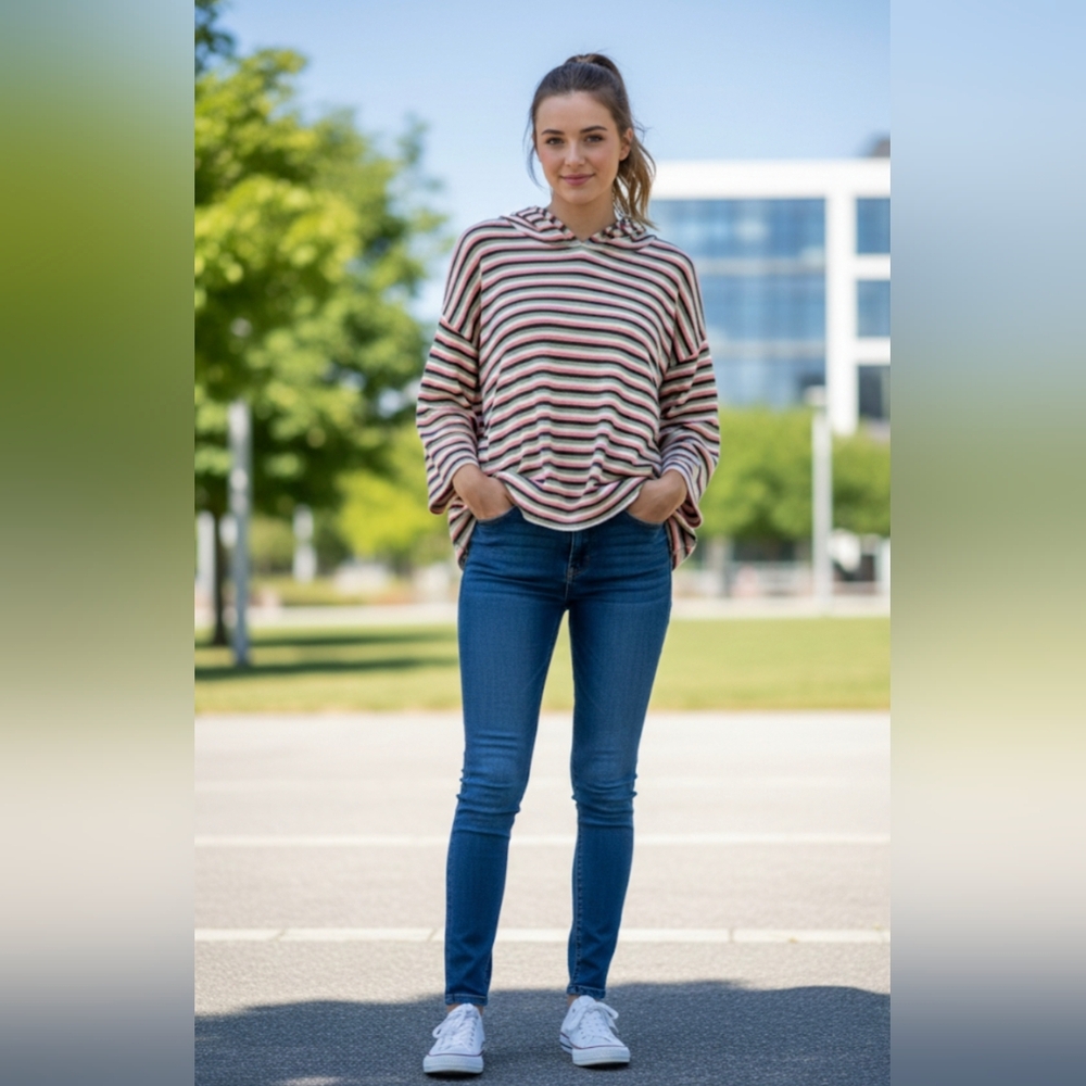 Cashmere Like Women's Crew Hooded Sweater